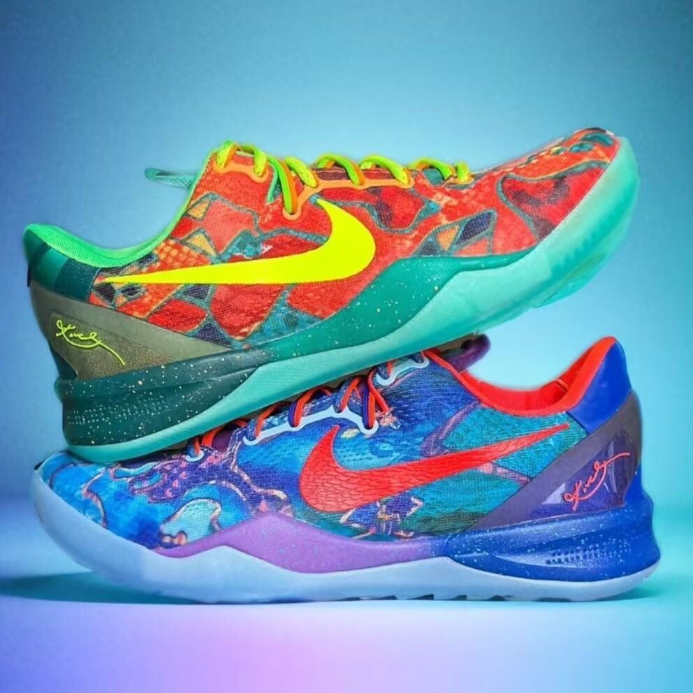 Nike Kobe 8 ProtroMulticolor Mismatched Sneakers