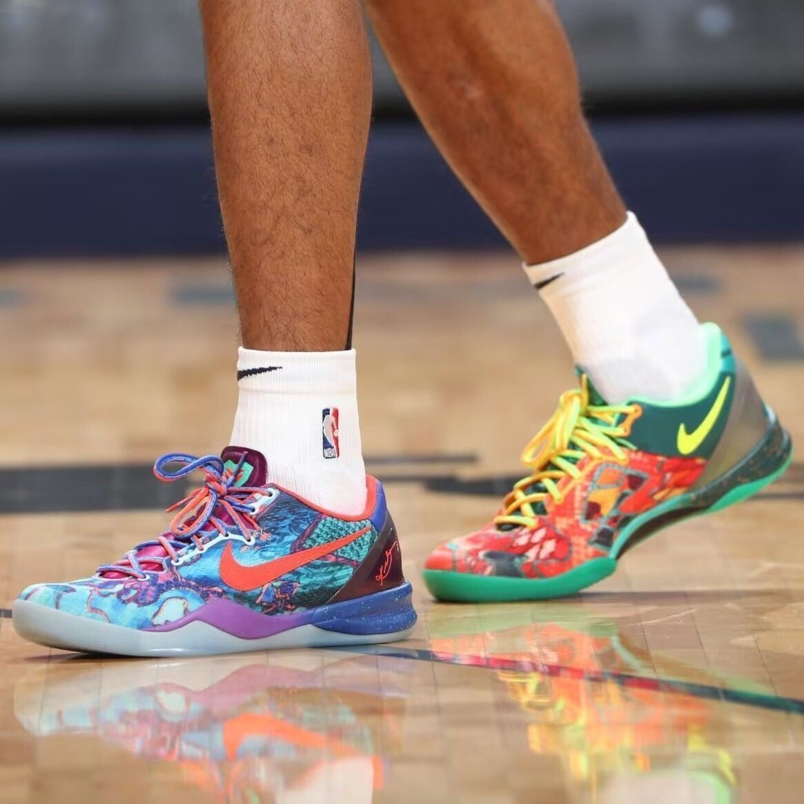 Nike Kobe 8 ProtroMulticolor Mismatched Sneakers