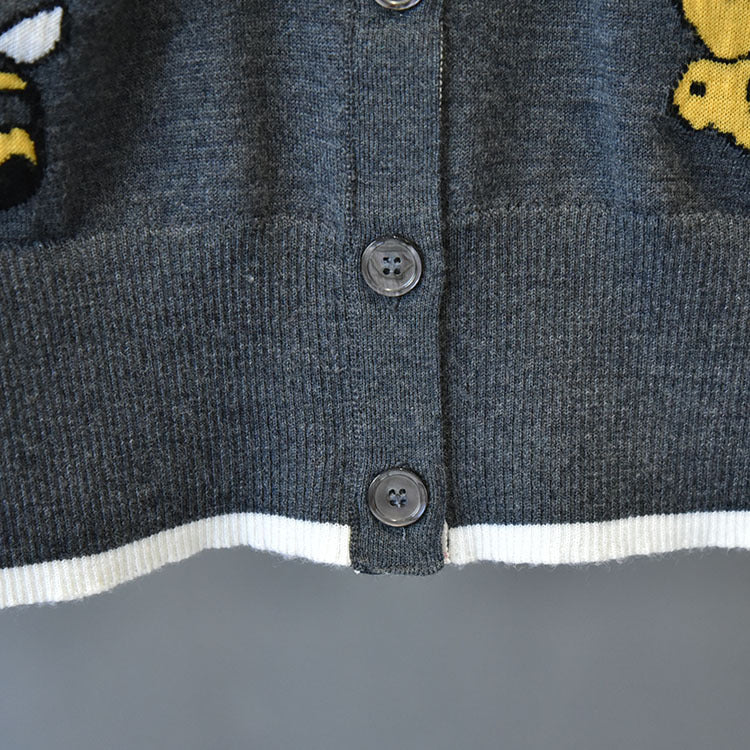 2025SS  Bee and bird embroidered cardigan THOM TREND