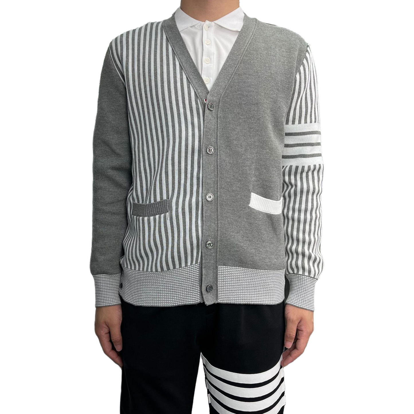 2025SS Men's striped cardigan THOM TREND