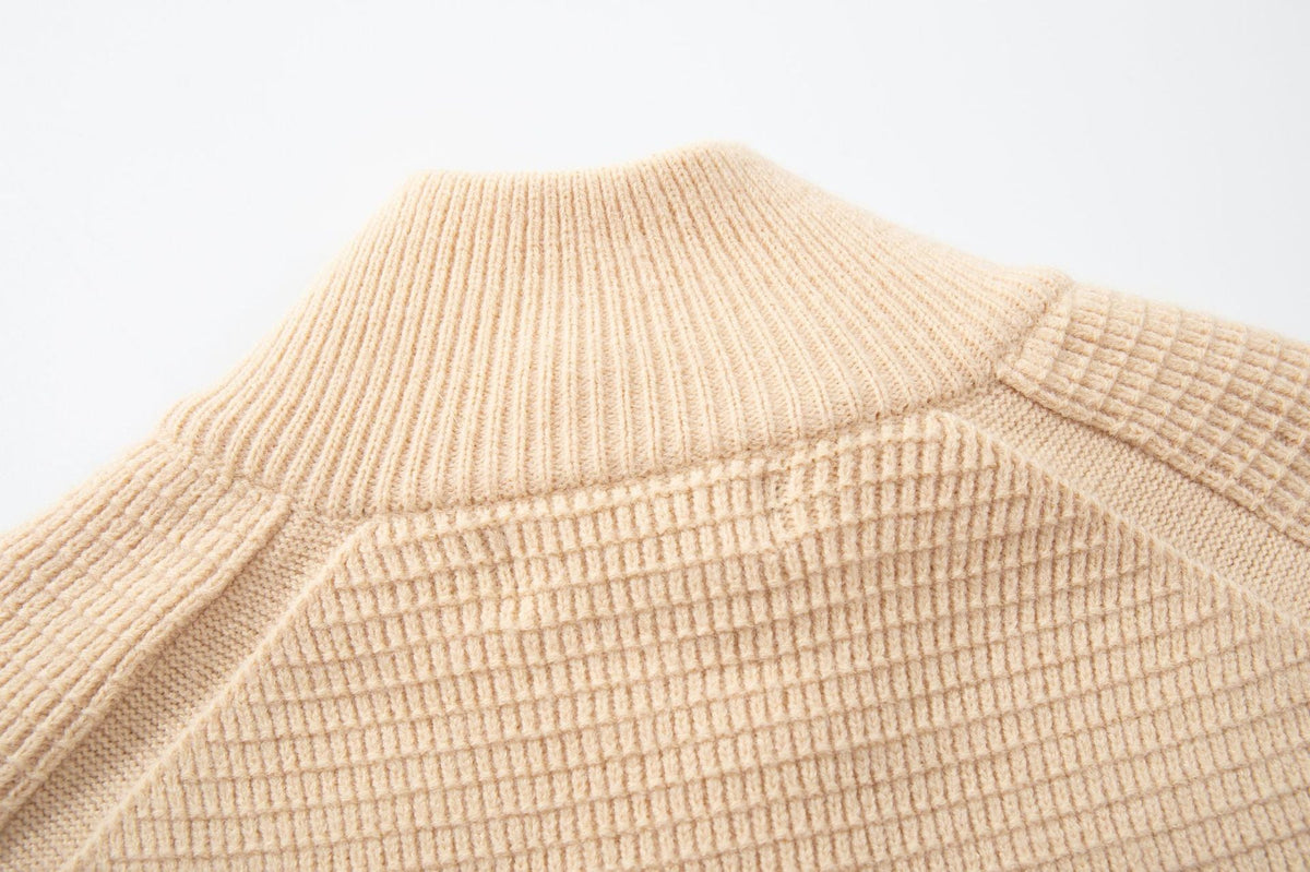 Stone Island Ribbed Mock-Neck Zip Knit Cardigan product detail view