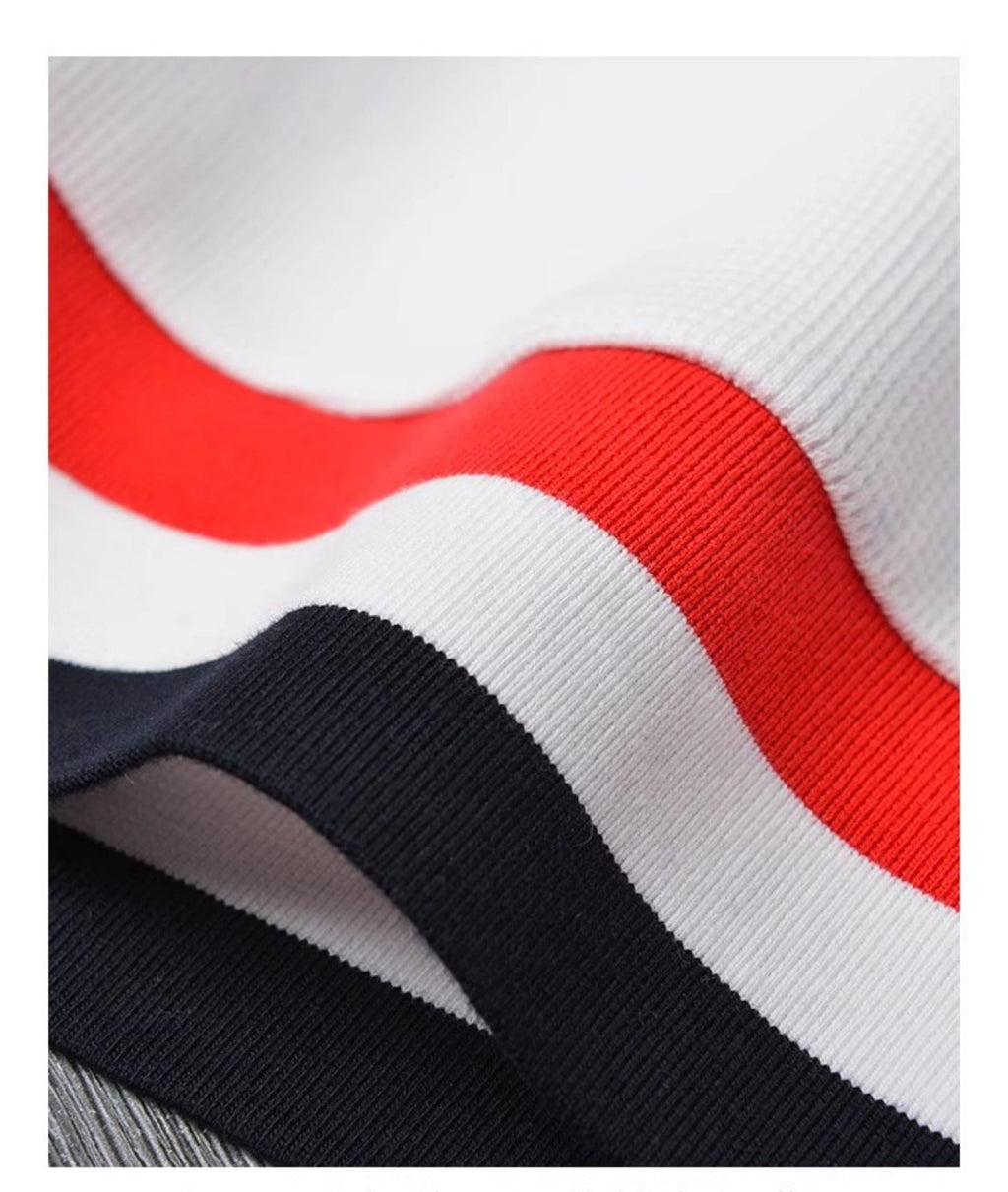 Unisex pullover sweatshirt by Thom Browne, garment detail view