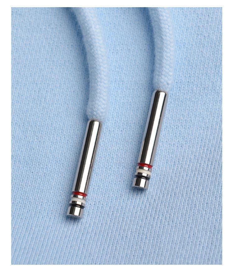 Unisex Four-Bar Hooded Jacket by Thom Browne, garment detail view
