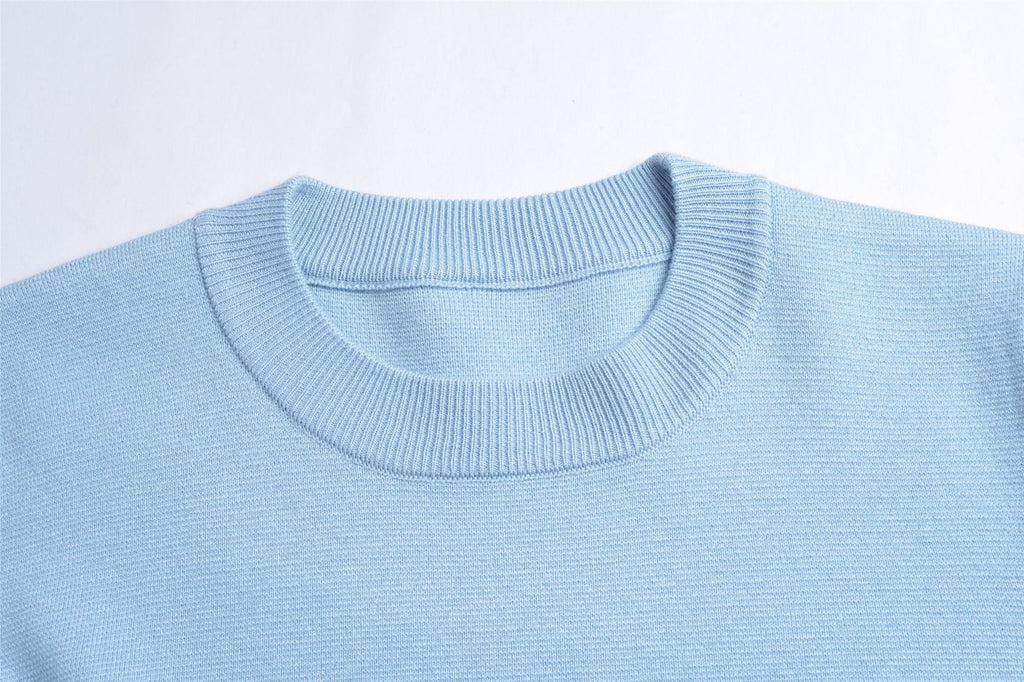 Unisex sweater by Thom Browne, knitwear detail view