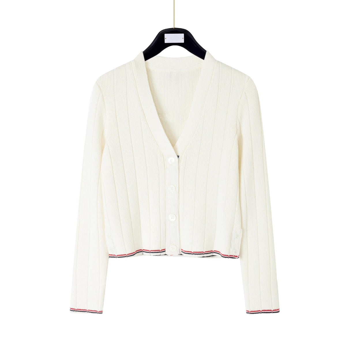Cotton wool knitted cardigan - Image 4