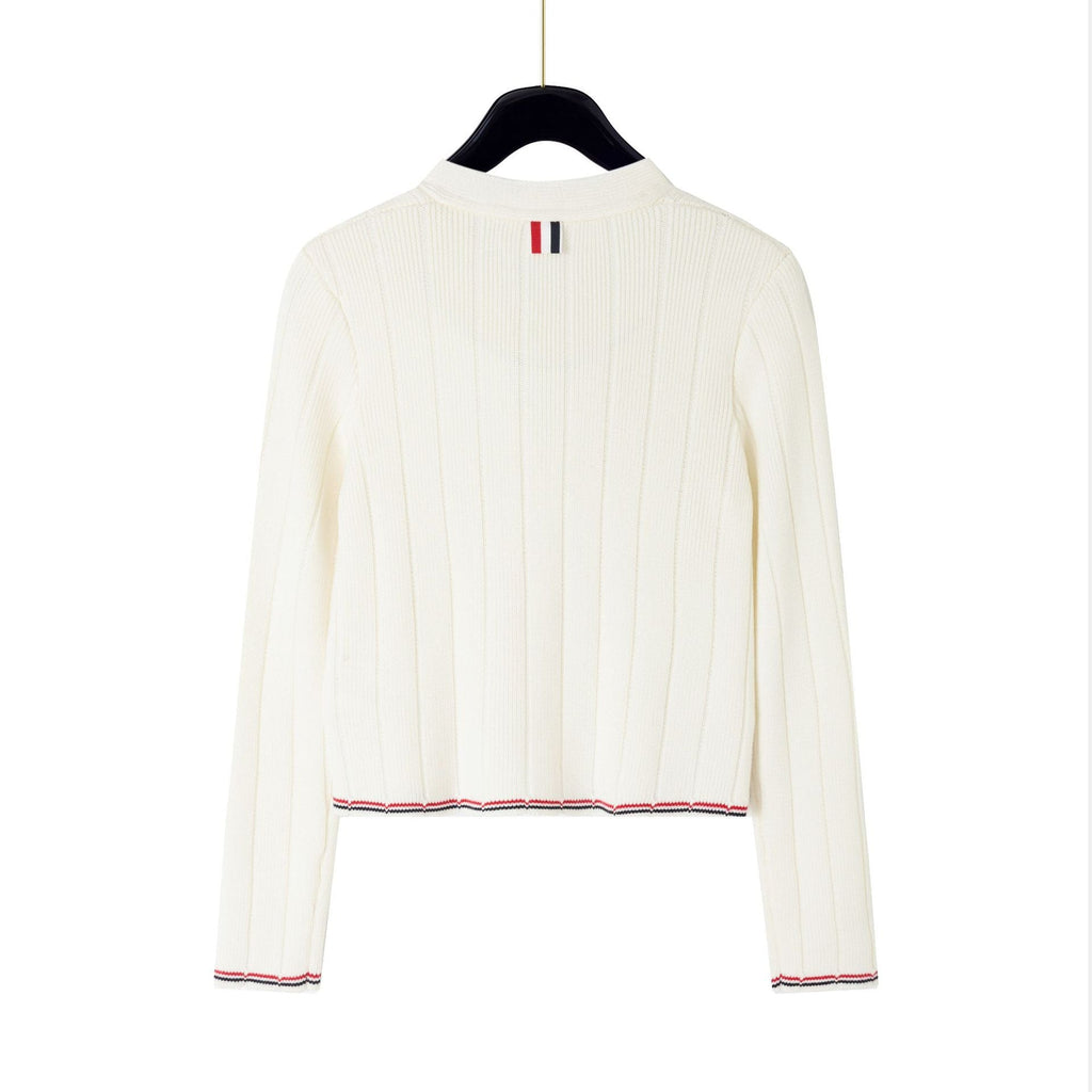 Cotton wool knitted cardigan - Image 5