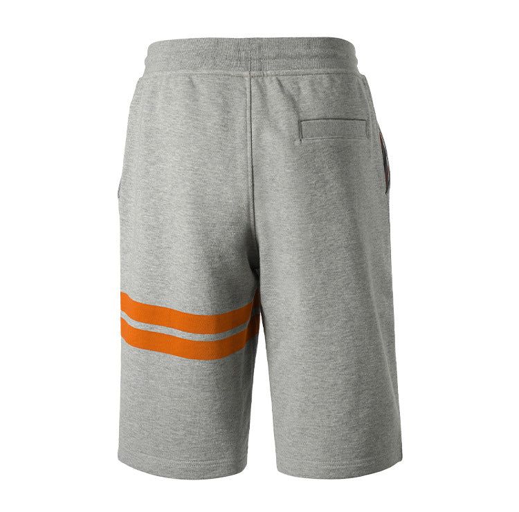 Thom Browne Style Athletic Cotton Shorts with Signature Four-Bar Detail - Image 3