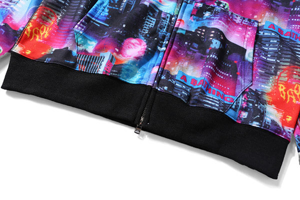 BAPE Tokyo Night Multicolor Zip Hoodie product view 9