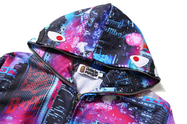 BAPE Tokyo Night Multicolor Zip Hoodie product view 3