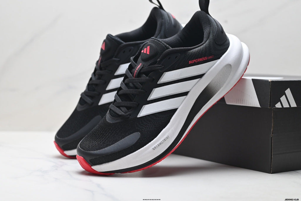 Adidas Men's Running Shoes #7 - 2 Colorways incl. Black/Red & White/Pink