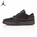 Air Jordan 1 Low Velvet Brown Black-Brown Unisex Sneakers DM7866-202 main product view