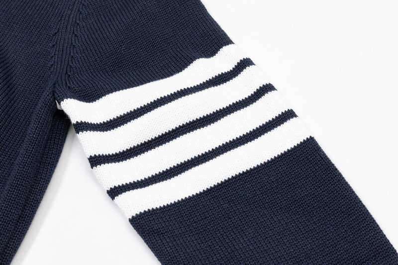 Back puppy hoodie by Thom Browne, outerwear detail view