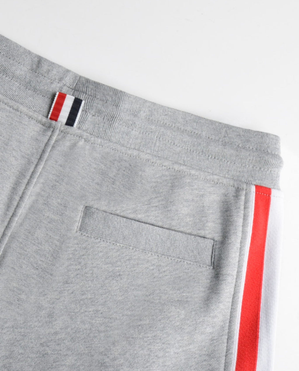 Thom Browne Style Men's Cotton Sweatpants - Signature Four-Bar Detail - Image 5