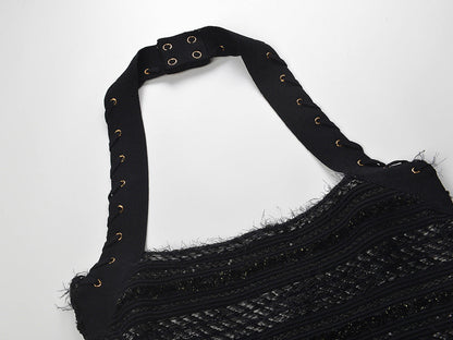 2025SS Tweed halterneck dress THOM TREND