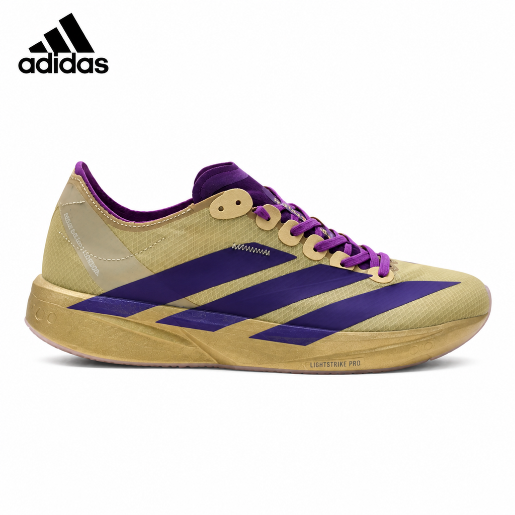 Adidas K81801650 unisex running shoes in Purple/Beige - single shoe side profile