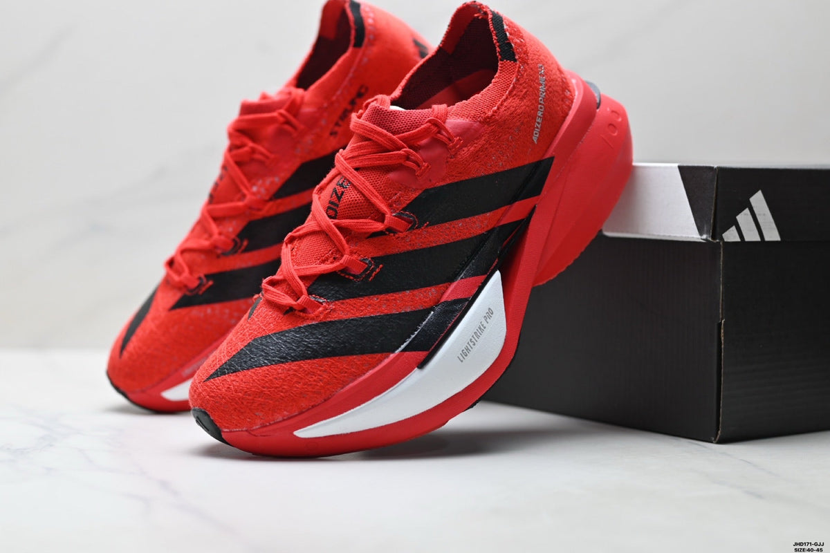 Adidas K81801850 Men's Running Shoes | 3-Color Statement Trainer - 3 Colorways incl. Grey/Coral & Red/Black