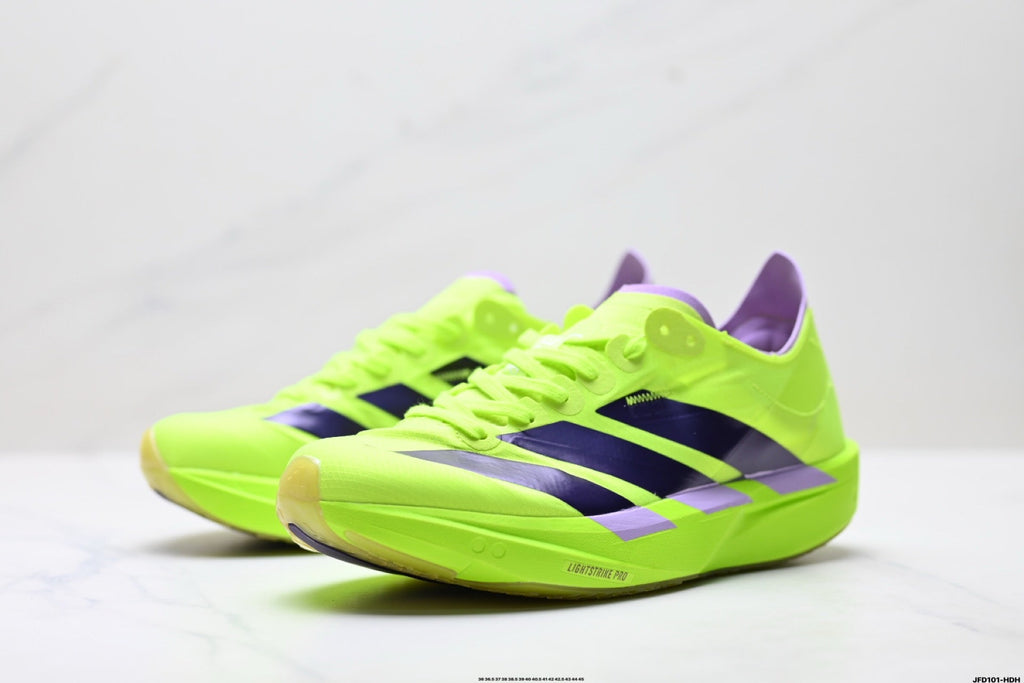 Adidas K81801650 Unisex Running Shoes #3 - Neon Green/Purple - image 10