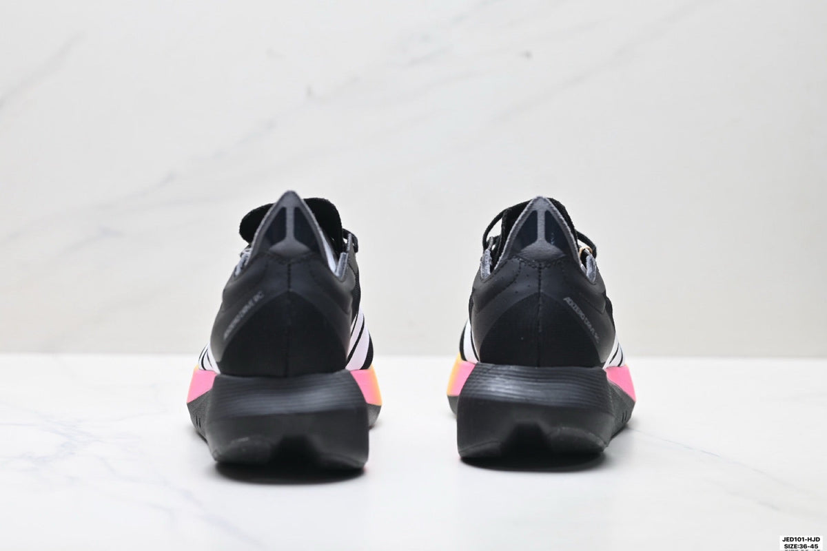 Adidas K81801550 Unisex Running Shoes #4 - Black/Pink/Yellow #1 - image 8
