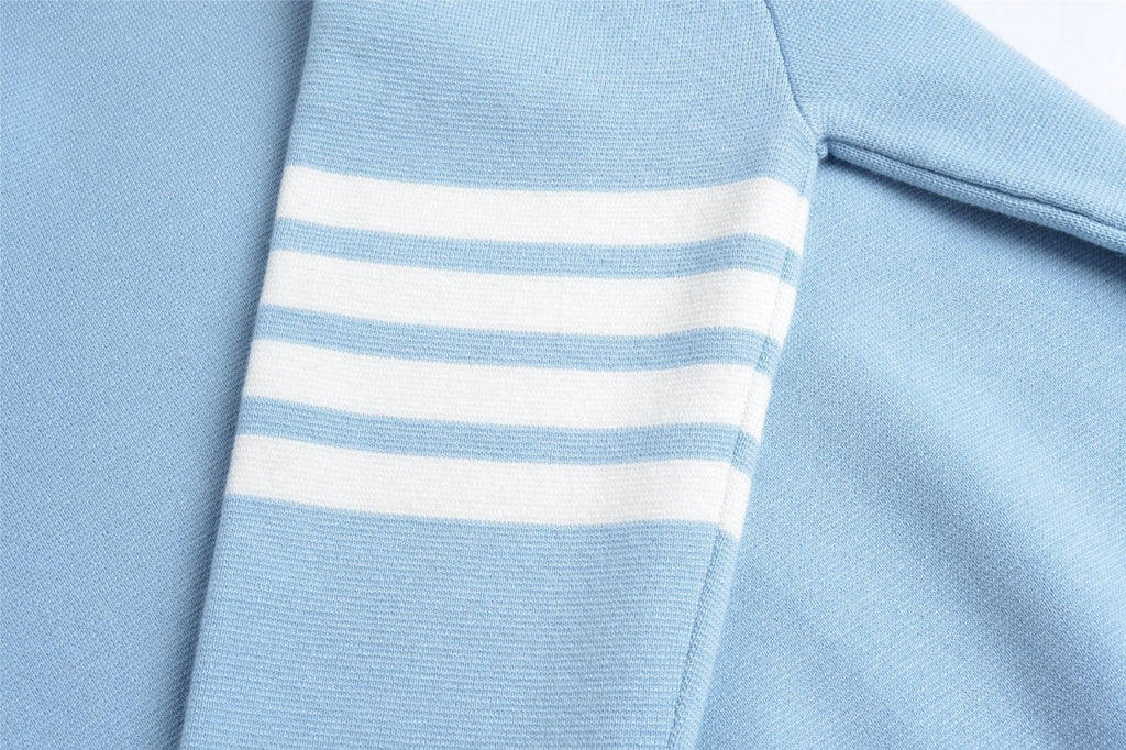 Unisex sweater by Thom Browne, knitwear detail view