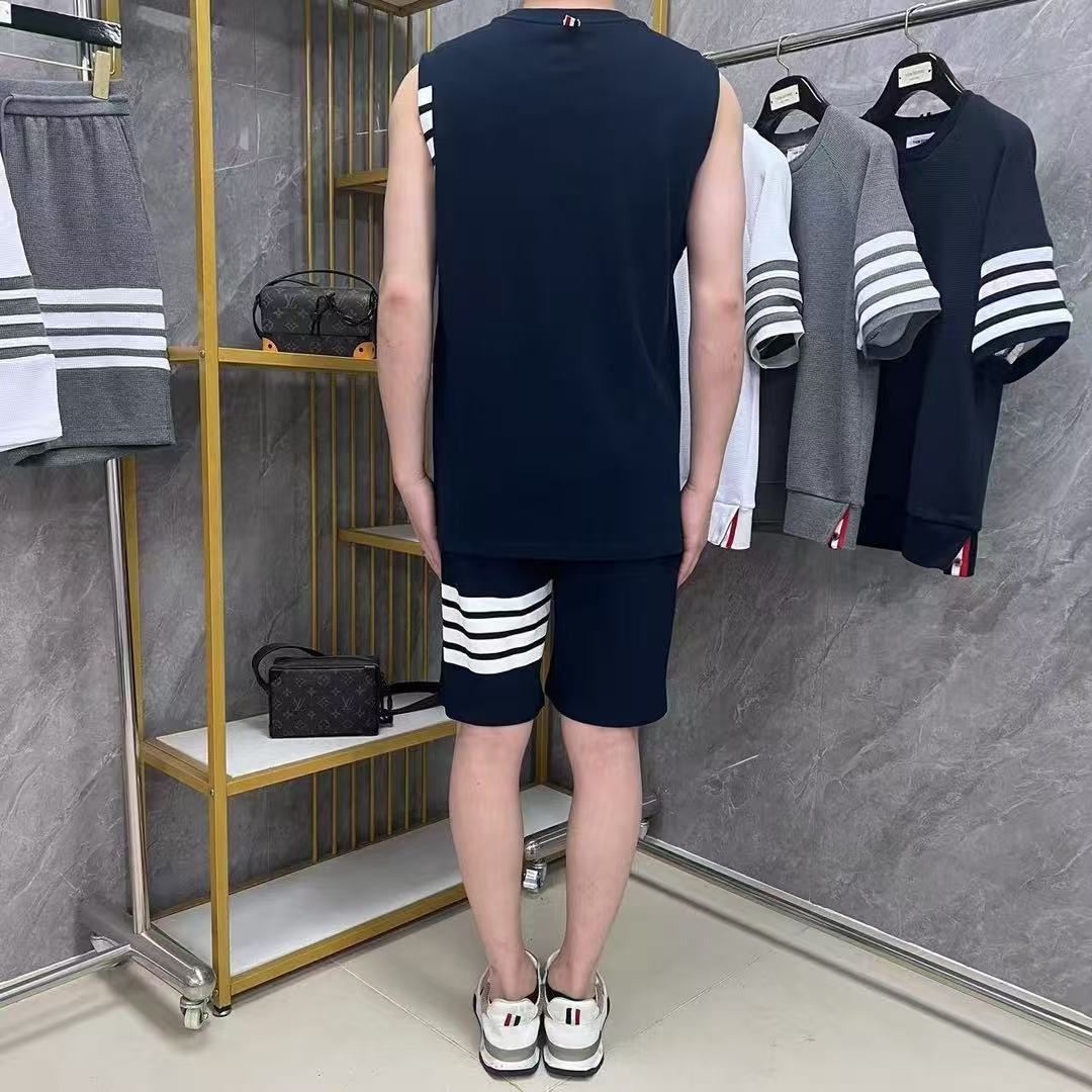 sleeveless T-shirt by Thom Browne, product detail view