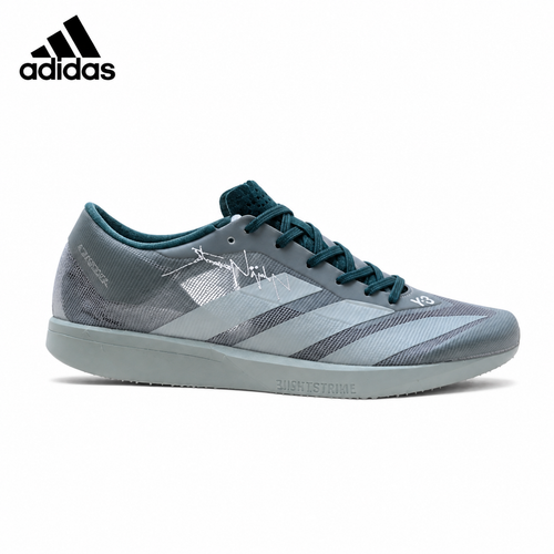 Adidas K81801550 unisex running shoes in Grey/Teal - single shoe side profile