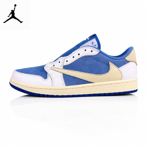 Air Jordan 1 Low White/Treasure Blue Unisex Sneakers DM7866-134 main product view