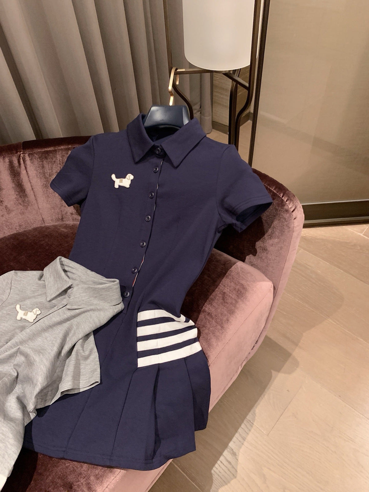 Women's 4-Bar Polo Mini Dress | Thom Browne