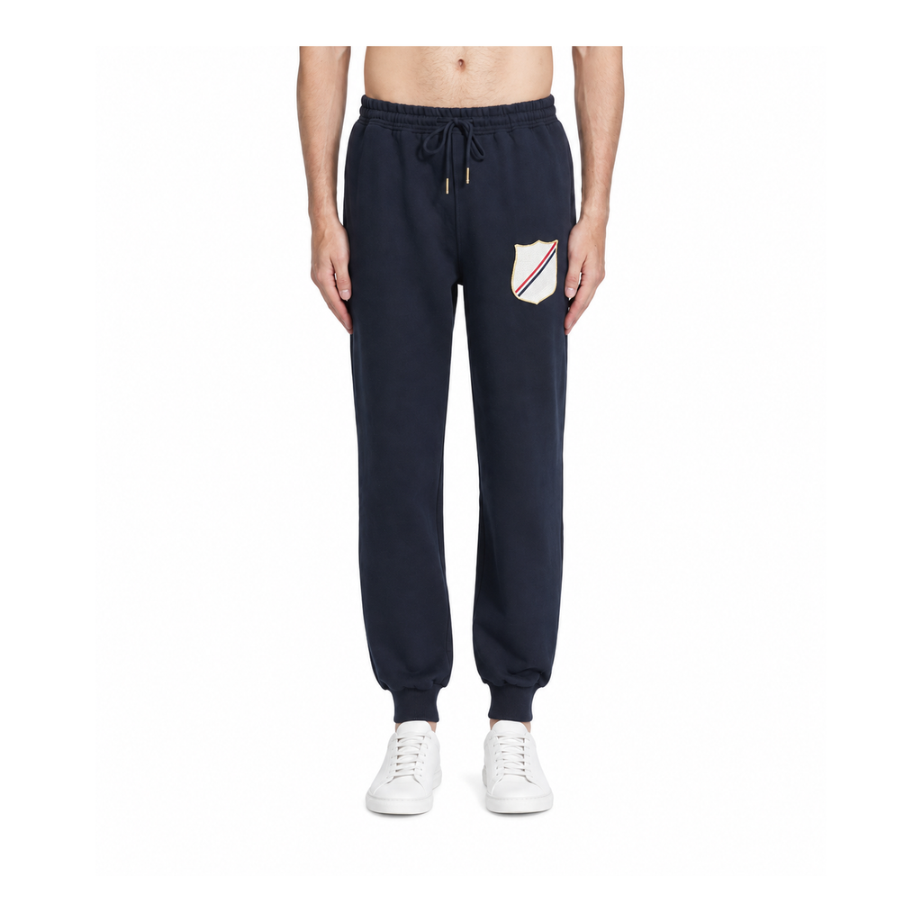 Thom Browne Style Men's Diagonal Stripe Badge Sweatpants - Main Image