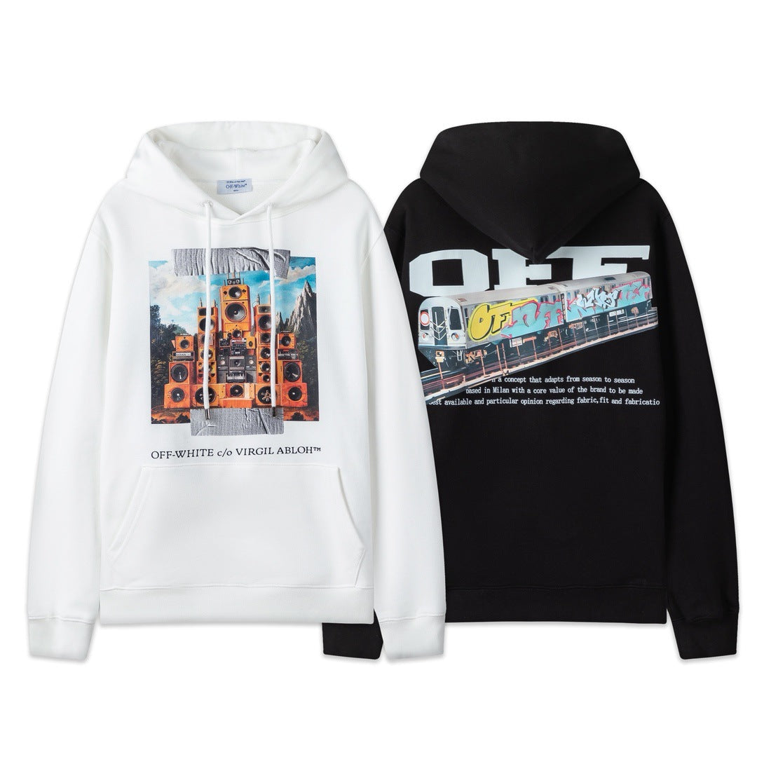 OFF Oversized Pullover Hoodie Light Luxury Station