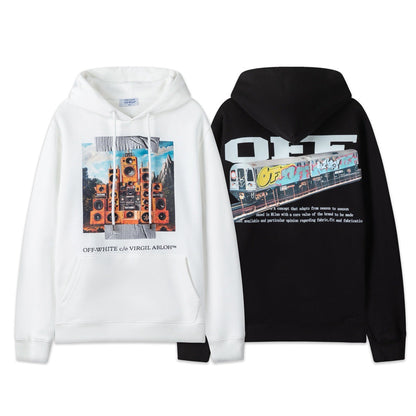 OFF Oversized Pullover Hoodie Light Luxury Station