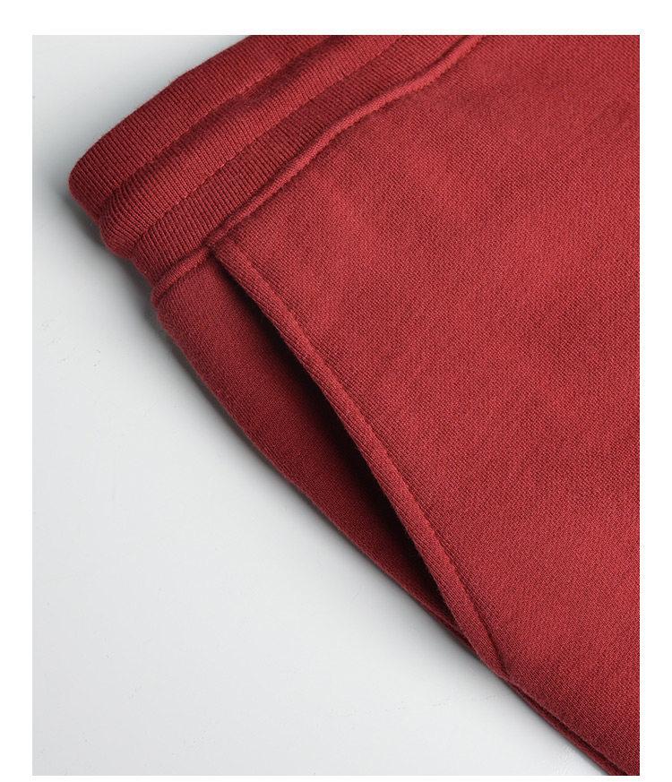 Thom Browne Style Unisex red sweatpants with Signature Four-Bar Detail - Image 7