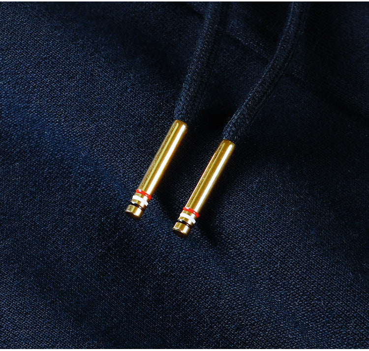 Thom Browne Style Athletic Cotton Shorts with Signature Four-Bar Detail - Image 7