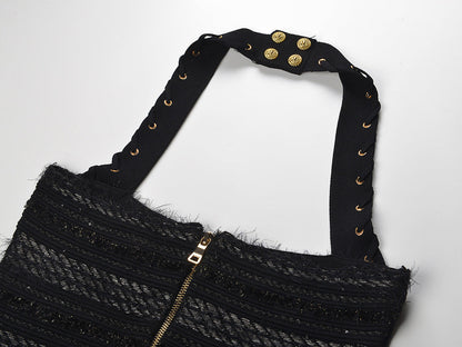 2025SS Tweed halterneck dress THOM TREND