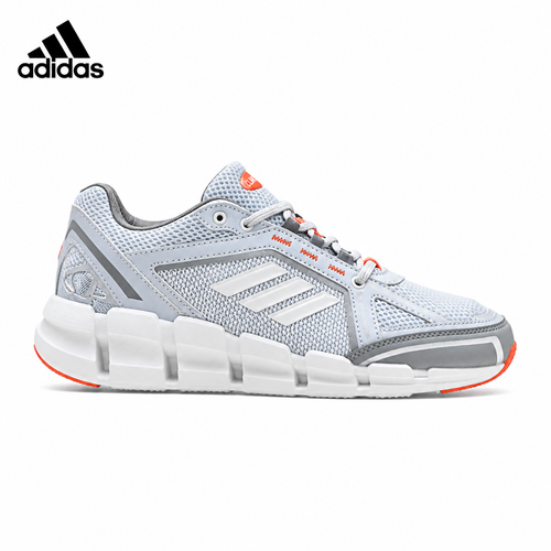 Adidas K81801550 men's running shoes in Grey/Orange - single shoe side profile