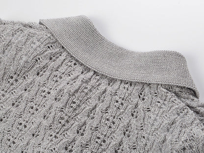 2025SS Lace knit short sleeves THOM TREND