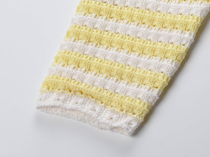 2025SS striped contrast cardigan THOM TREND