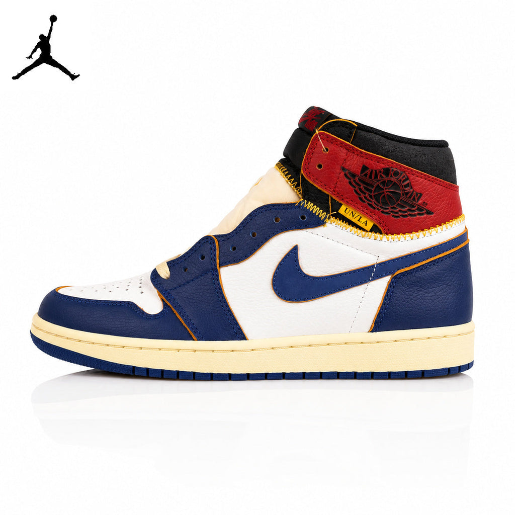 Air Jordan 1 High UN Blue/White Color-Block Unisex Sneakers BV1300-146 main product view