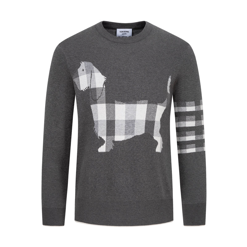 Men's Puppy Sweater by Thom Browne, knitwear detail view