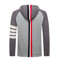 Classic Four-Bar Thickened Hoodie by Thom Browne, garment detail view