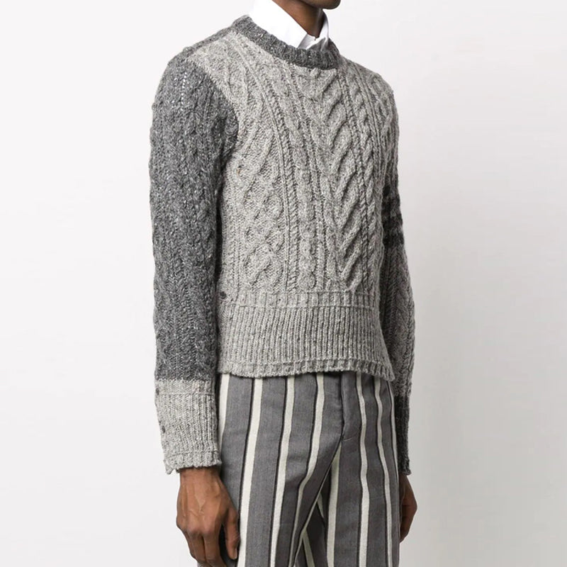 Men's Thickened Sweater by Thom Browne, knitwear detail view