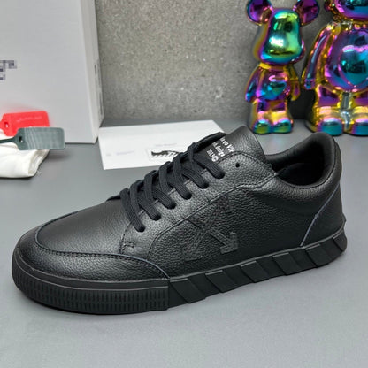OFF-Whlte Genuine Leather Sneakers#66 4-Bar
