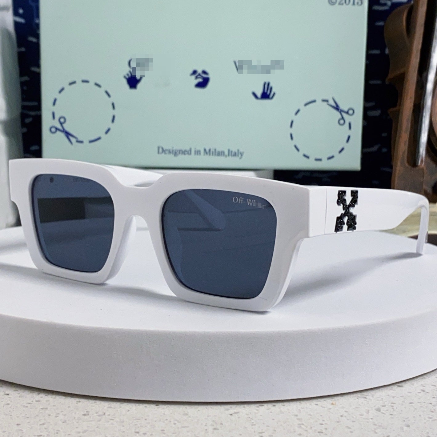 OFF-Whlte Arrow logo sunglasses#004 4-Bar