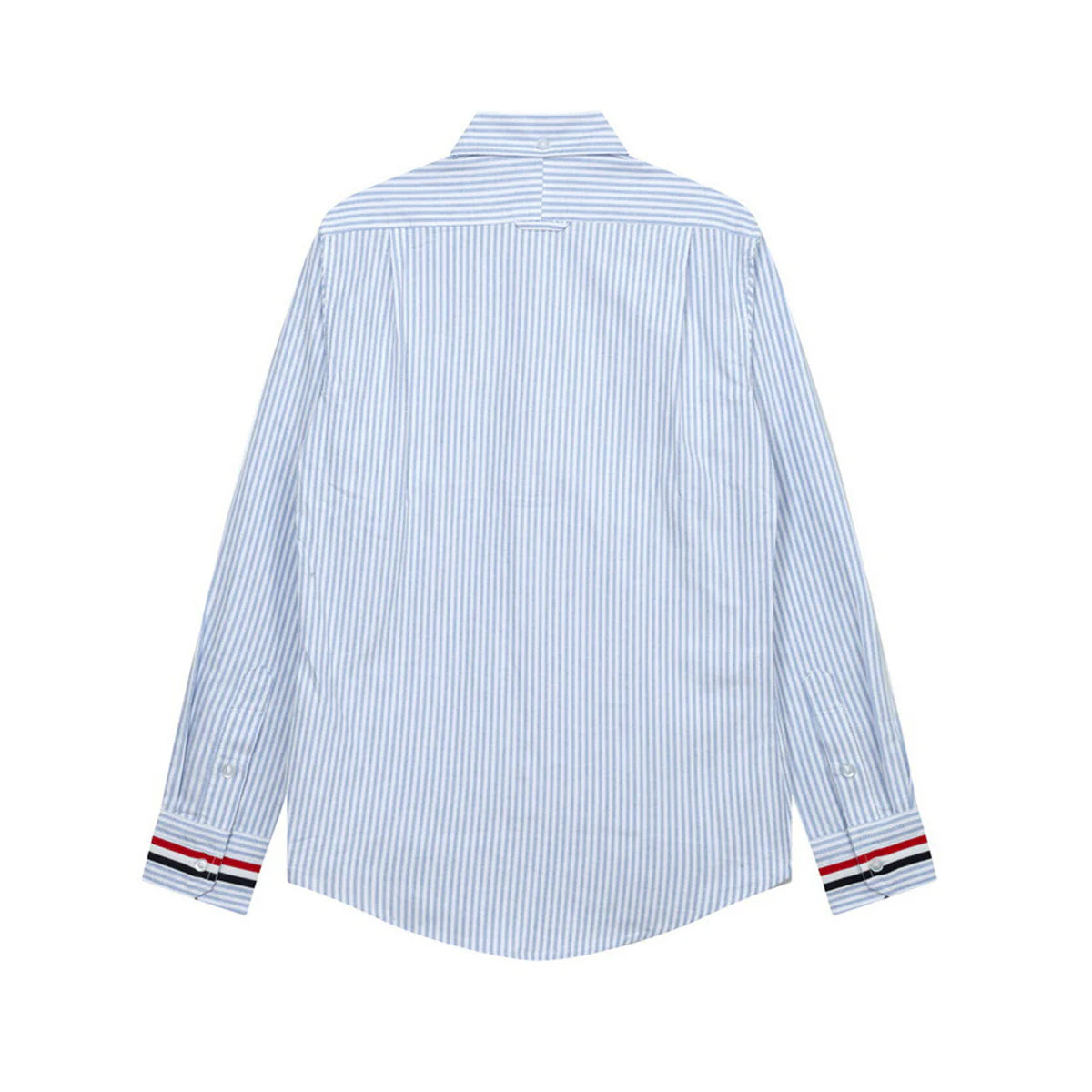Men's Classic Oxford Shirt — Blue & Grey by Thom Browne, shirt detail view