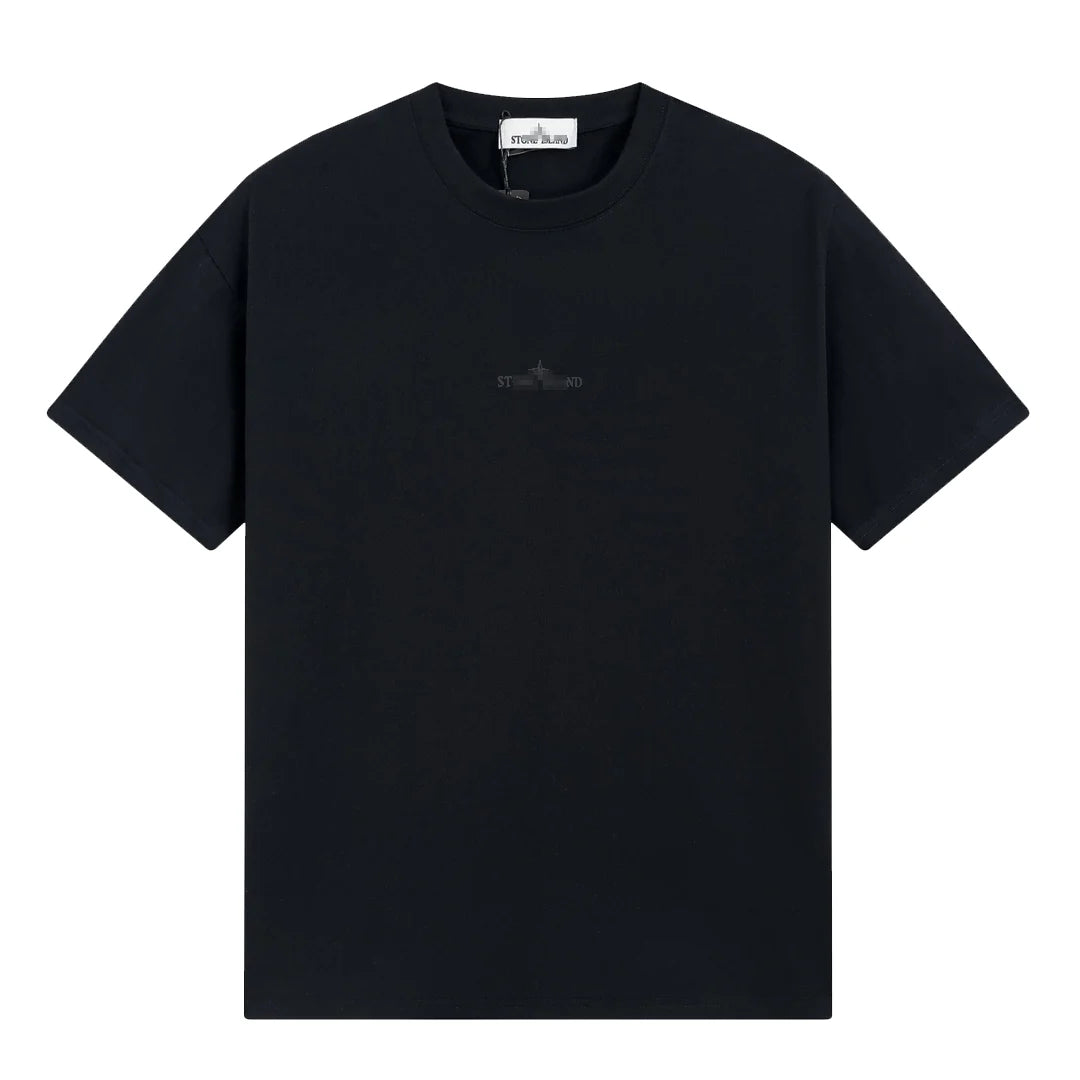 Stone Island Distressed Compass Back Print Cotton T-Shirt - White product detail view