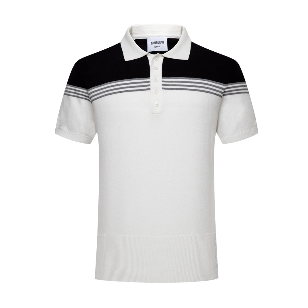 Classic Wool Polo Shirt by Thom Browne, product detail view