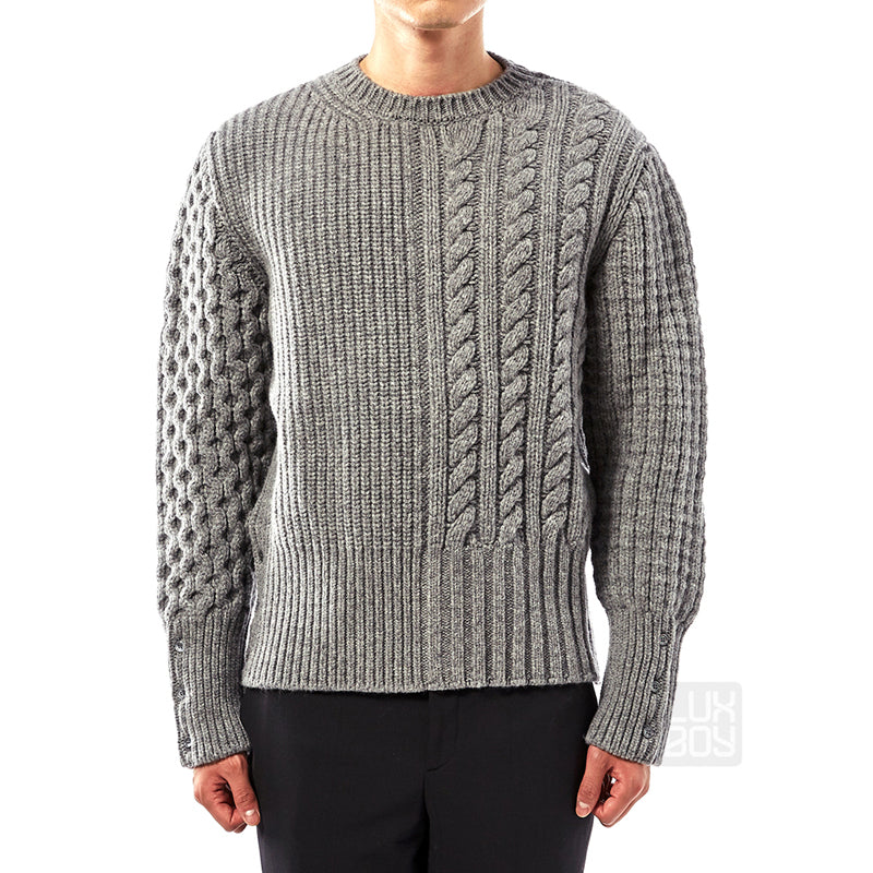 Men's Couples Knitwear by Thom Browne, knitwear detail view