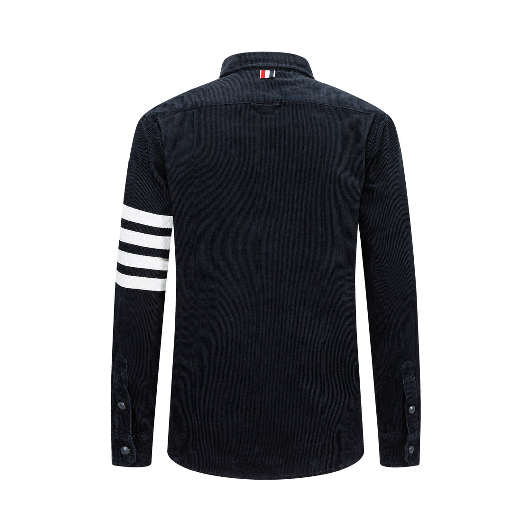 Classic Four-Bar Heavy Oxford Shirt - 100% Cotton Made in Japan by Thom Browne, shirt detail view