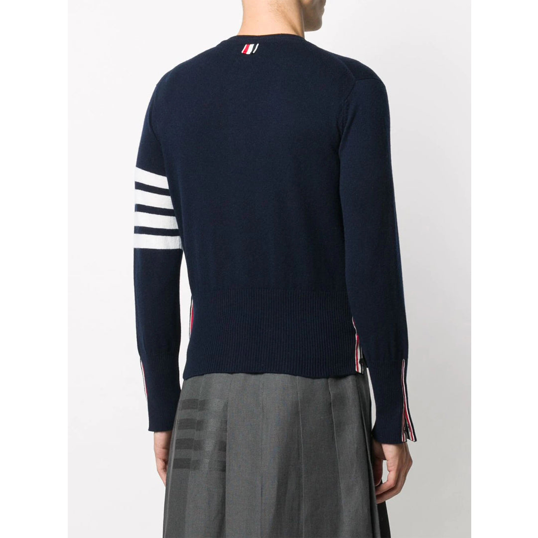 Men's Round neck Cardigan by Thom Browne, knitwear detail view