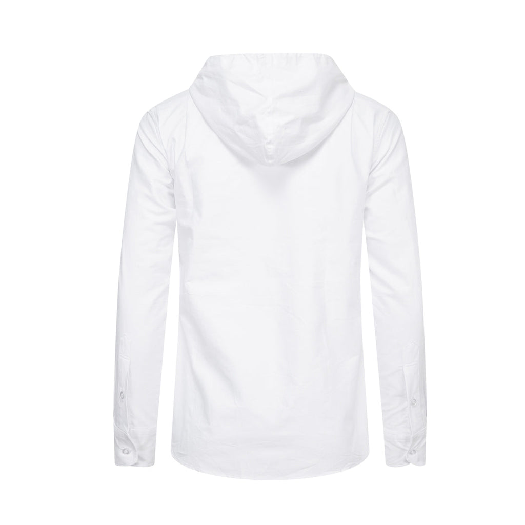 Hooded shirt by Thom Browne, shirt detail view