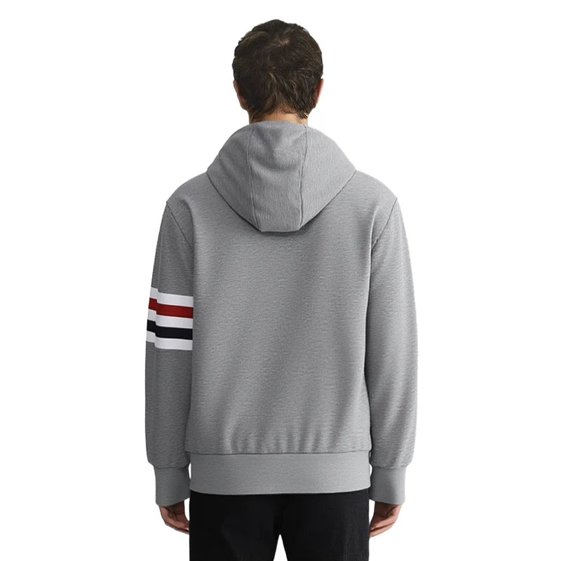 Men's Four-Pole Hoodie by Thom Browne, garment detail view